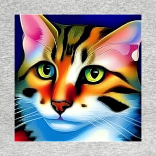 Striped Cat - Bengal Tabby Coon Bobtail T-Shirt